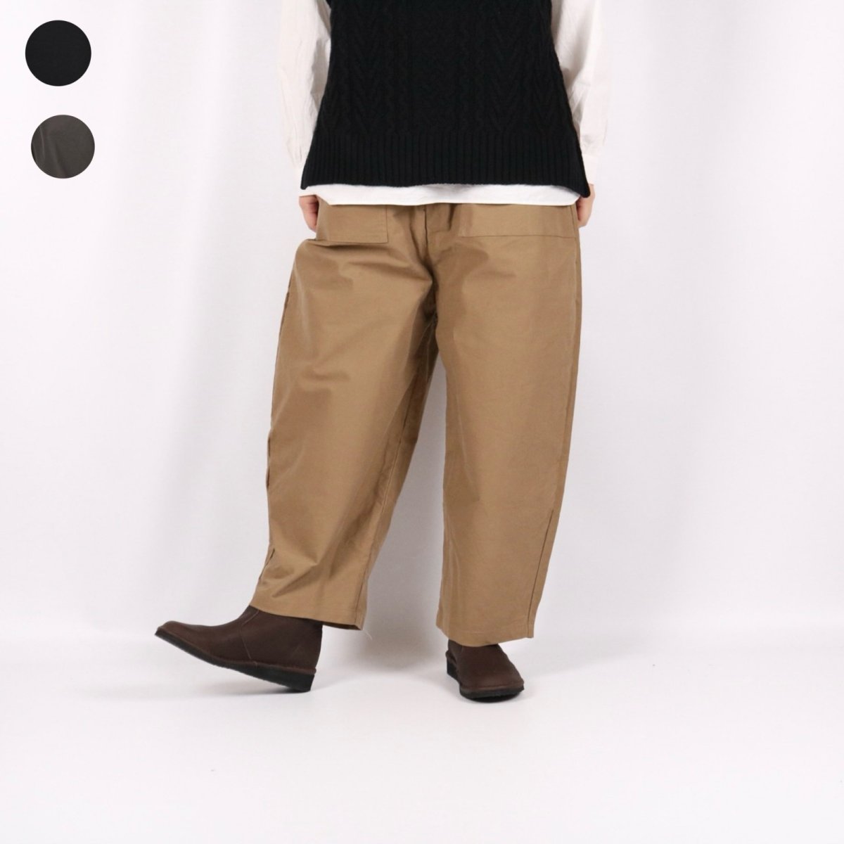 画像2: NARU　パウダースノーモールスキンストレッチ クラフトパンツ　3色 (2)