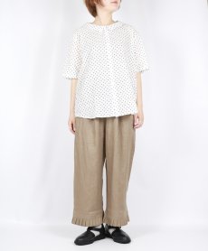 画像7: NARU 80ローンリップルシンプルドット ワイドカラーシャツ 2色 (7)