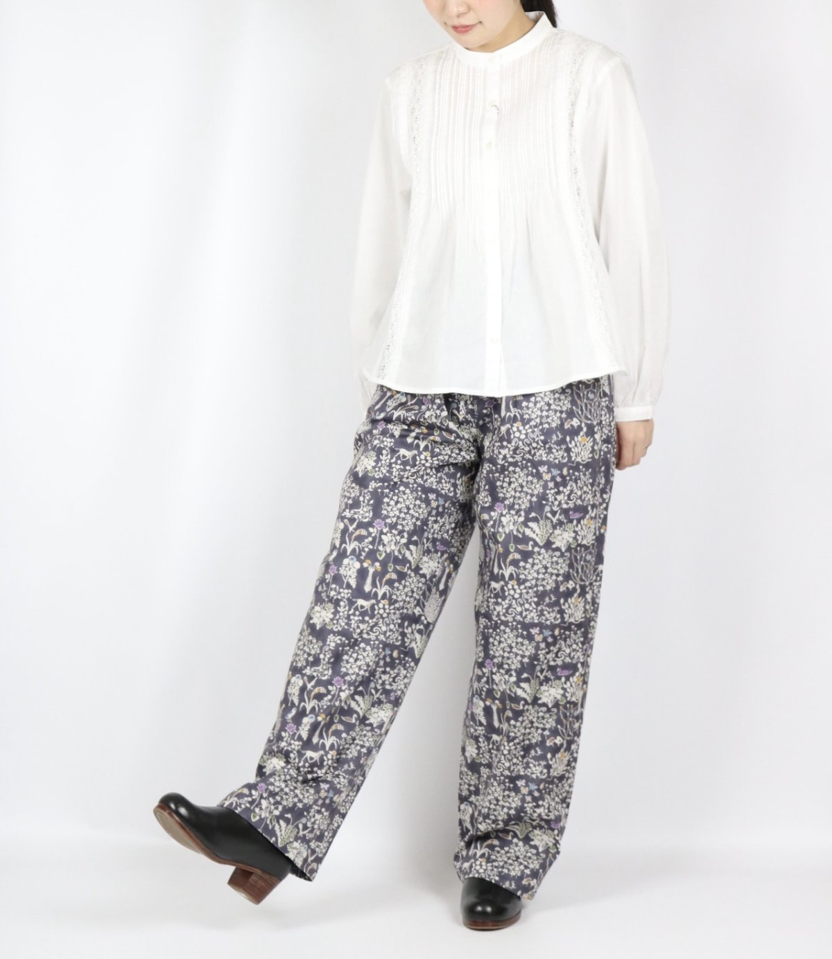 画像18: SOSOTTO LIBERTYPRINTタックギャザーパンツ　2色 (18)