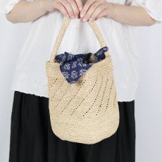 画像26: maison de soil　RAFFIA ONE HANDLE BARREL BAG　10色 (26)