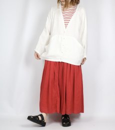 画像19: maison de soil AUTO LOOM COTTON/LINEN PLAIN(OVERDYE) GATHERED SKIRT (19)