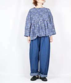 画像33: NARU  60ローンリップルチェック＆ストライプ ファッスンシャツ 2柄×2色 (33)