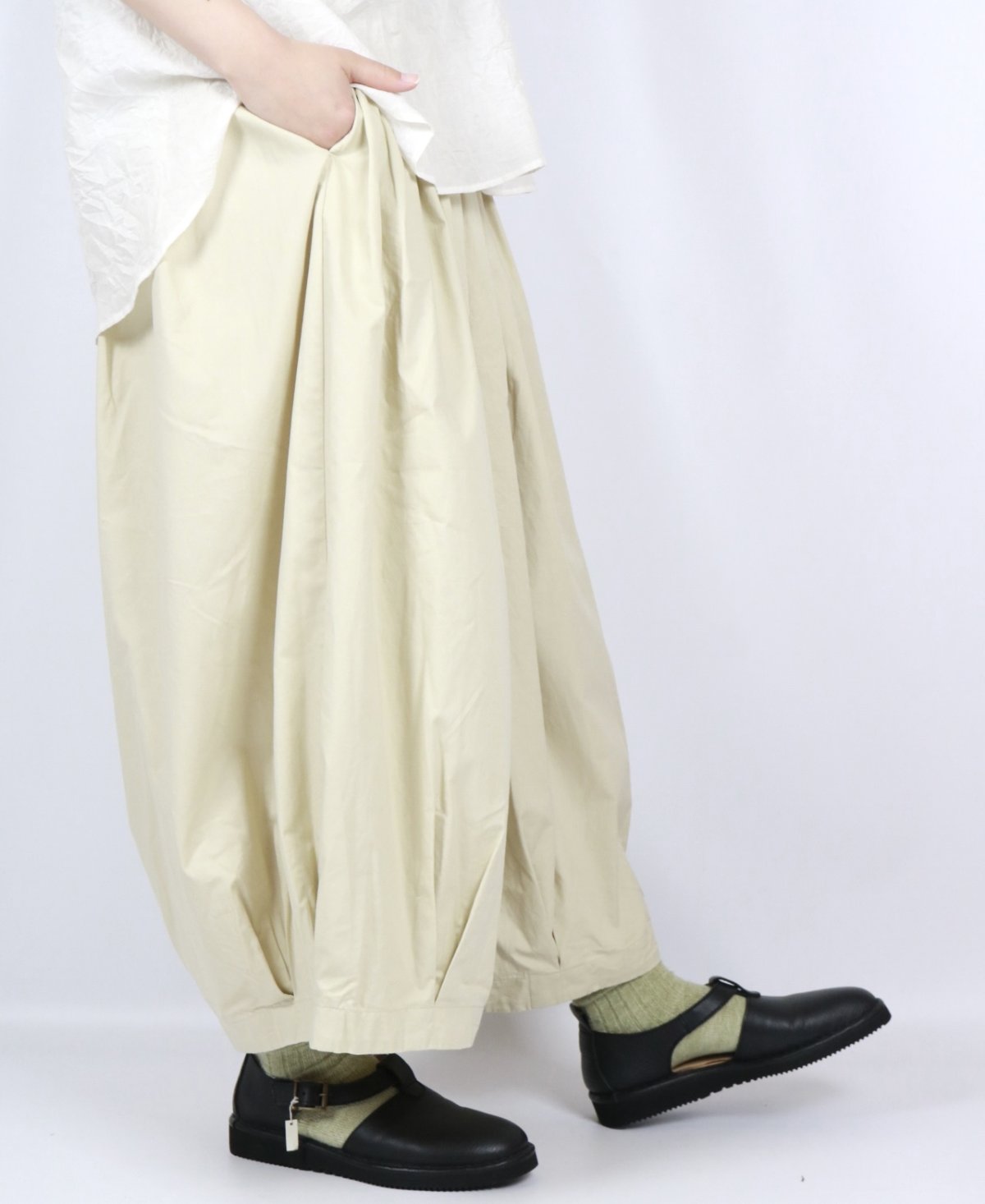 画像13: nachukara  ライトツイル ラウンド キュロット  4色 (13)