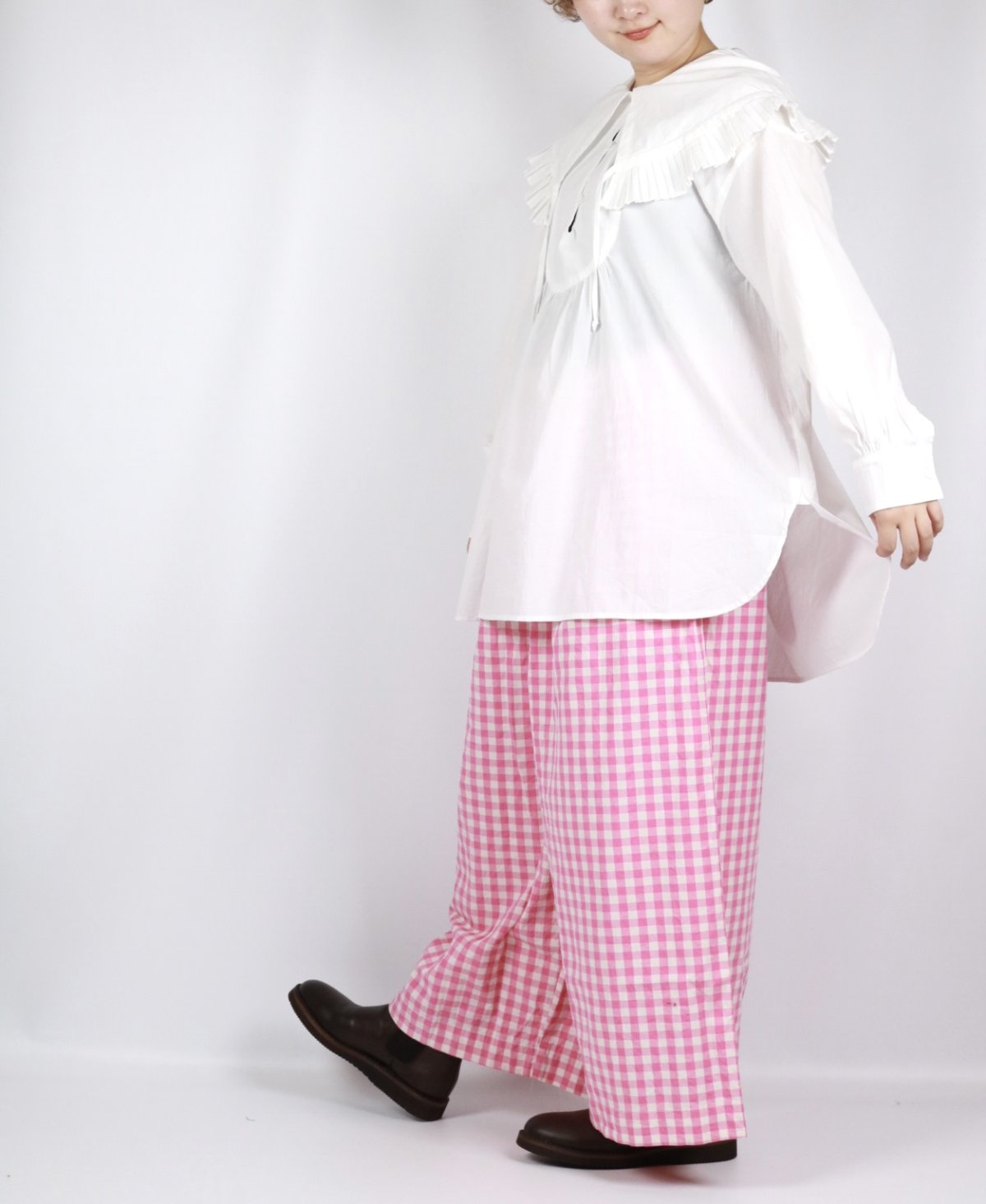 画像25: tumugu: ふわふわコットンフリルフードプルオーバー2色 (25)