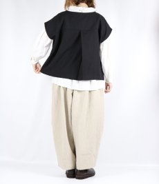 画像10: SOIL COTTON / WOOL TWILL WEAVE PLAIN FRENCH/SL BACK SIDE PLEATS PULLOVER  (10)