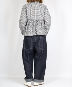 画像6: maison de soil  HANDWOVEN COTTON/SILK GINGHAM CHECK FRILL CASHE COUER  2色 (6)