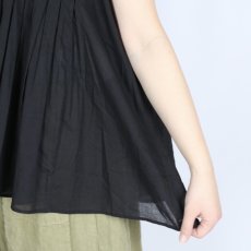 画像24: maison de soil 80s ORGANIC VOILE PLAIN CREW-NECK F/SLEEVE SHIRT WITH INVERTED PLEAT 2色 (24)