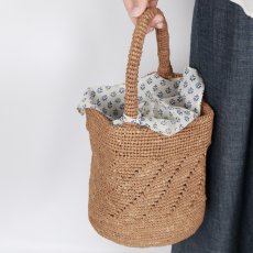 画像1: maison de soil　RAFFIA ONE HANDLE BARREL BAG　10色 (1)