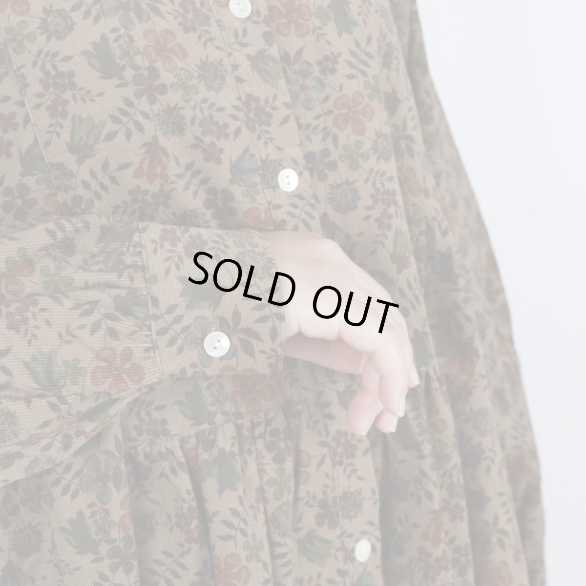 画像7: sosotto LIBERTYコーデュロイヨーク切替ギャザーOP 2色 (7)