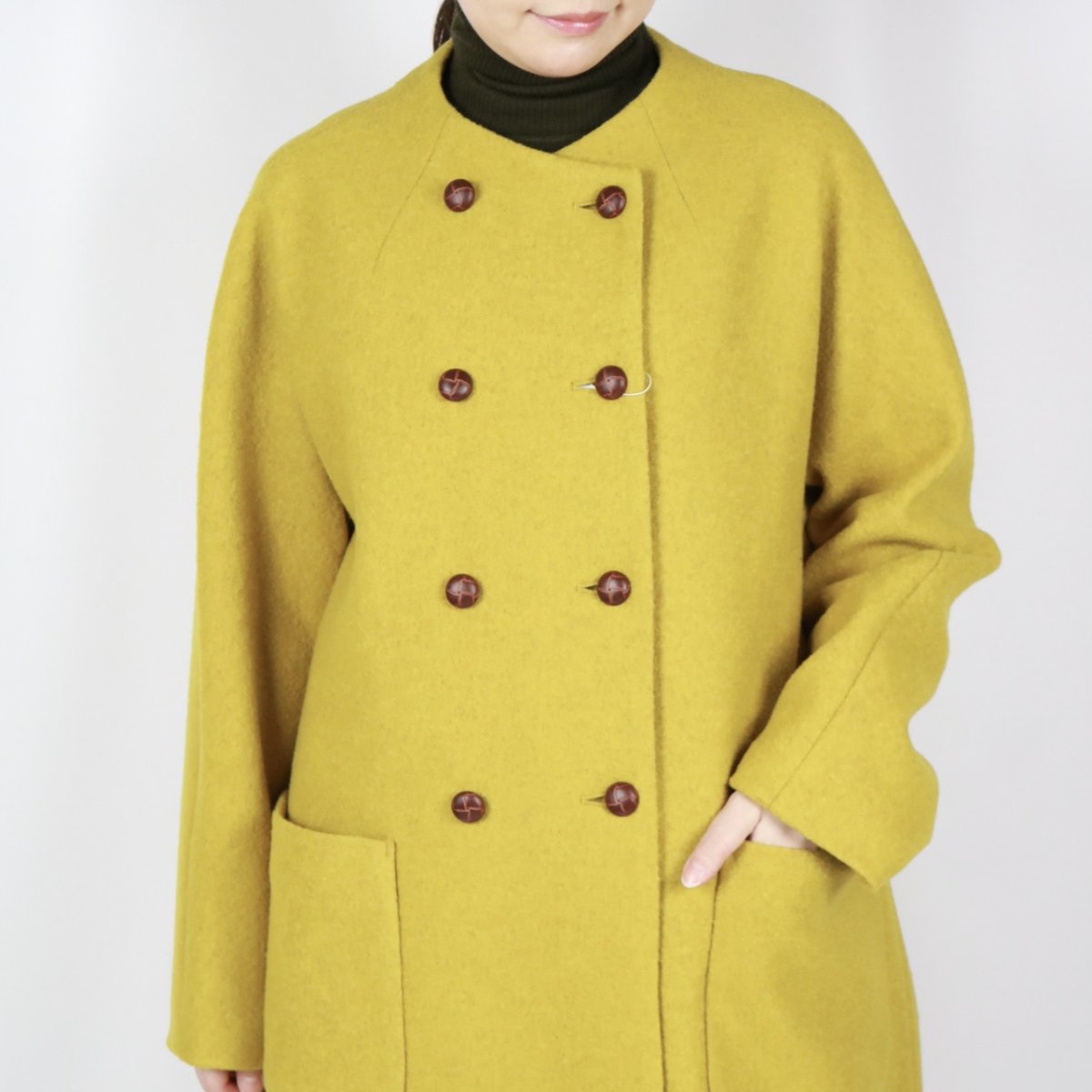 画像5: Vent d'ouest ウールソフト圧縮ノーカラーコート 4色 (5)