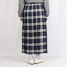 画像15: O'NEIL OF DUBLIN　IRISH LINEN PATCHWORK LOW WAIST PLEATS WRAP SKIRT LENGTH 80cm (WITH PIN)　2色 (15)