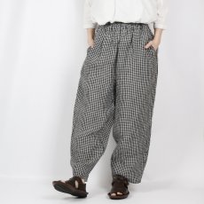 画像2: SOIL  60s LINEN CHECK EASY PANTS   (2)