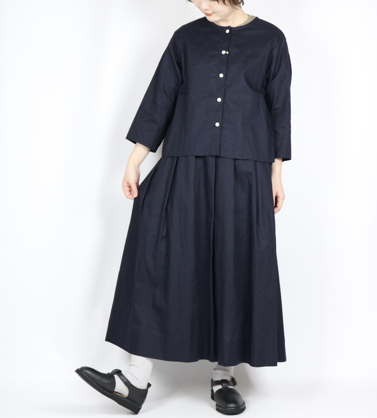 画像19: Vent d'ouest 綿麻７分袖ブラウス　3色 (19)