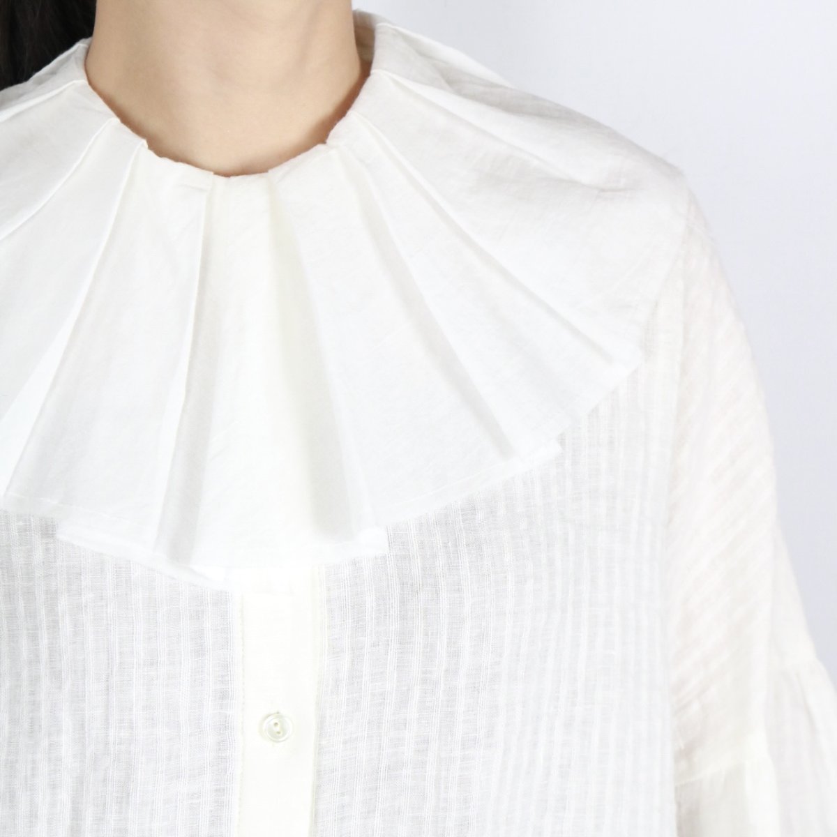 画像8: MAGALI 　ストライプリネン・アンティークカラー・ブラウス　2色 (8)