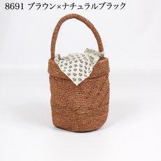 画像29: maison de soil　RAFFIA ONE HANDLE BARREL BAG　10色 (29)