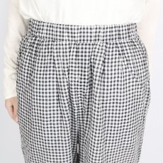 画像33: maison de soil  HANDWOVEN COTTON/SILK GINGHAM CHECK 2TUCK TAPERED EASY PANTS 2色　２サイズ (33)