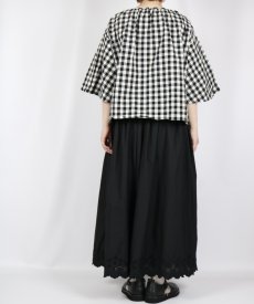 画像22: Gauze# GINGHAM BELL SLEEVE PULLOVER 2色 (22)