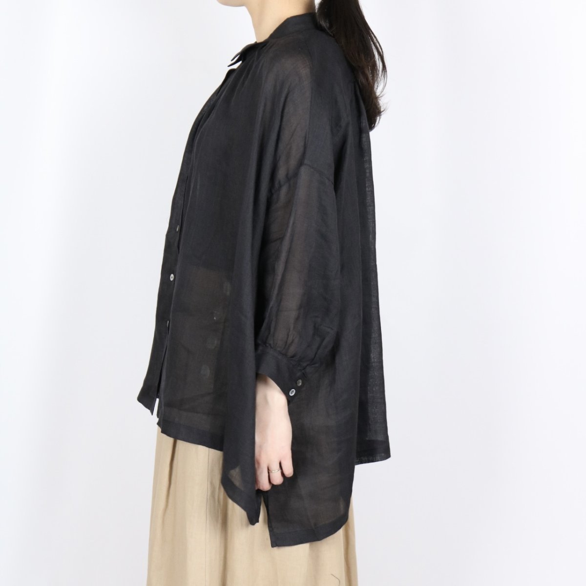 画像19: nachukara シアーリネンギャザーブラウス 4色 (19)