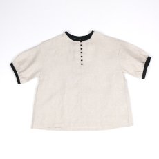 画像37: blue willow リネン平織り配色ブラウス 3色 (37)