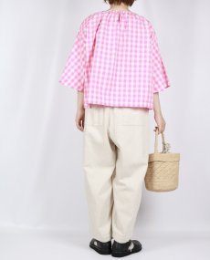 画像10: Gauze# GINGHAM BELL SLEEVE PULLOVER 2色 (10)