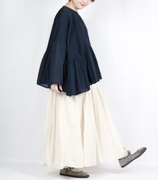 画像21: maison de soil 80s ORGANIC COTTON SMALL CHECK&VOILE PLAIN(OVER DYE) MINI PINTUCK PULLOVER 2色 (21)