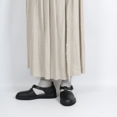 画像8: O'neil of dublin    IRISH LINEN LOW WAIST PLEATS WRAP SKIRT 80cm (WITH PIN)80丈　STONE BEIGE (8)