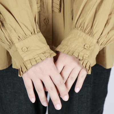 画像3: tumugu: ふわふわコットンタックフリルブラウス 2色