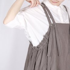 画像7: tumugu:　シャーリングチェック バルーンキャミワンピース　2色  (7)