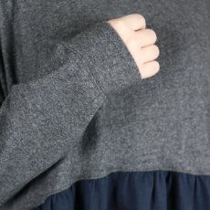 画像8: nachukara 　ウール混ニットコンビギャザーワンピース　2色 (8)