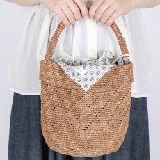 画像3: maison de soil　RAFFIA ONE HANDLE BARREL BAG　10色 (3)