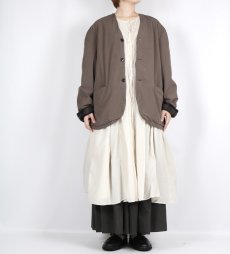 画像19:  Vas-y Lentement 40s ORGANIC POPLIN (OVERDYE) SIDE VENTS V-NECK JACKET 2色2サイズ (19)