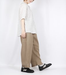 画像8: NARU 80ローンリップルシンプルドット ワイドカラーシャツ 2色 (8)