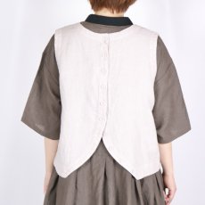 画像14: tumugu: リネンキャンバス 2wayベスト 3色 (14)