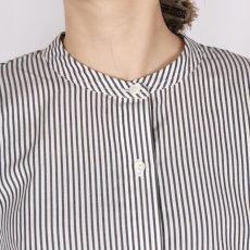 画像6: DIARIES   バック‪ギャザー ワイドシャツ  BLACK STRIPE (6)