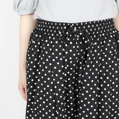 画像1: Gauze#  POLKA DOT WIDE PANTS 