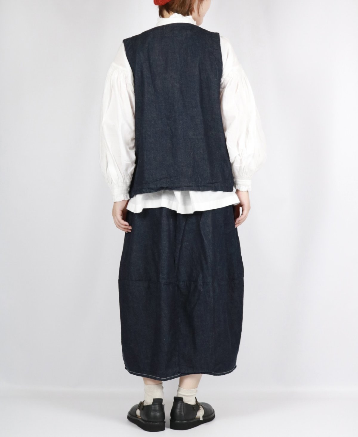 画像4: NARU 8オンスムラデニムエッグスカート 4色 (4)