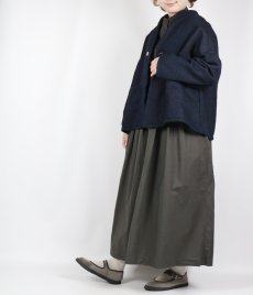 画像12:   NARU  ムラデニム裏起毛 ノッチジャケット　インディゴ (12)