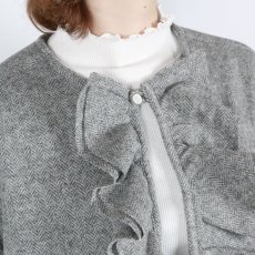 画像8: LABOLATORY  TWEED QUIET FRILL BLOUSE  2色 (8)