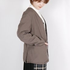 画像3:  Vas-y Lentement 40s ORGANIC POPLIN (OVERDYE) SIDE VENTS V-NECK JACKET 2色2サイズ (3)