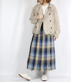 画像12: O'neil of dublin IRISH LINEN LOW WAIST PLEATS WRAP SKIRT LENGTH 80cm (WITH PIN) 2色 (12)