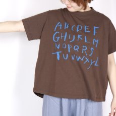 画像5: tumugu:ラフィ天竺 プリントTシャツ(アルファベット) 4色 (5)