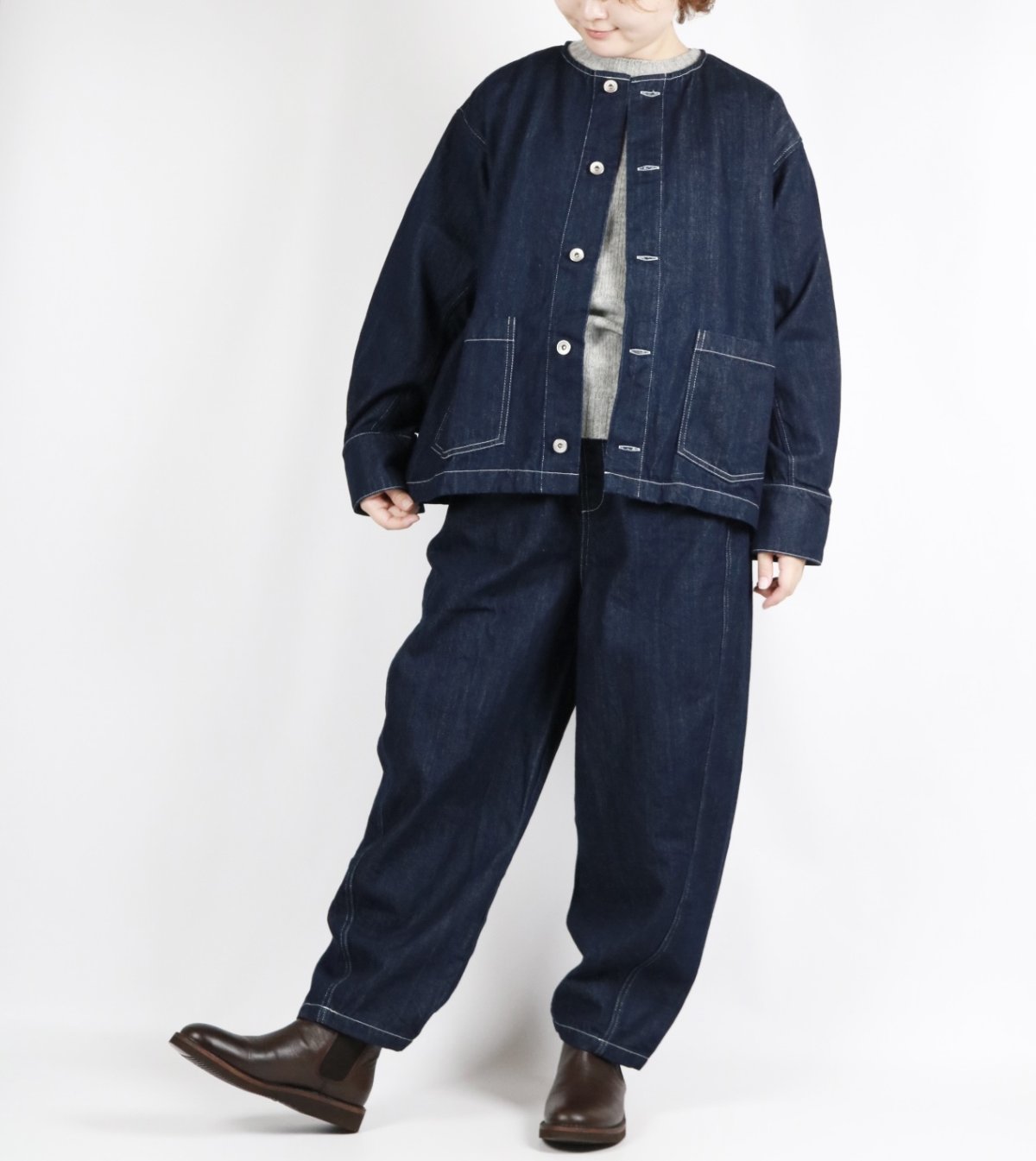 画像6: NARU 12ozムラデニムラウンドパンツ　 (6)