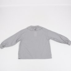 画像37: tukuroi 　製品染め 綿麻平織 フリル スタンドカラー シャツ　3色 (37)