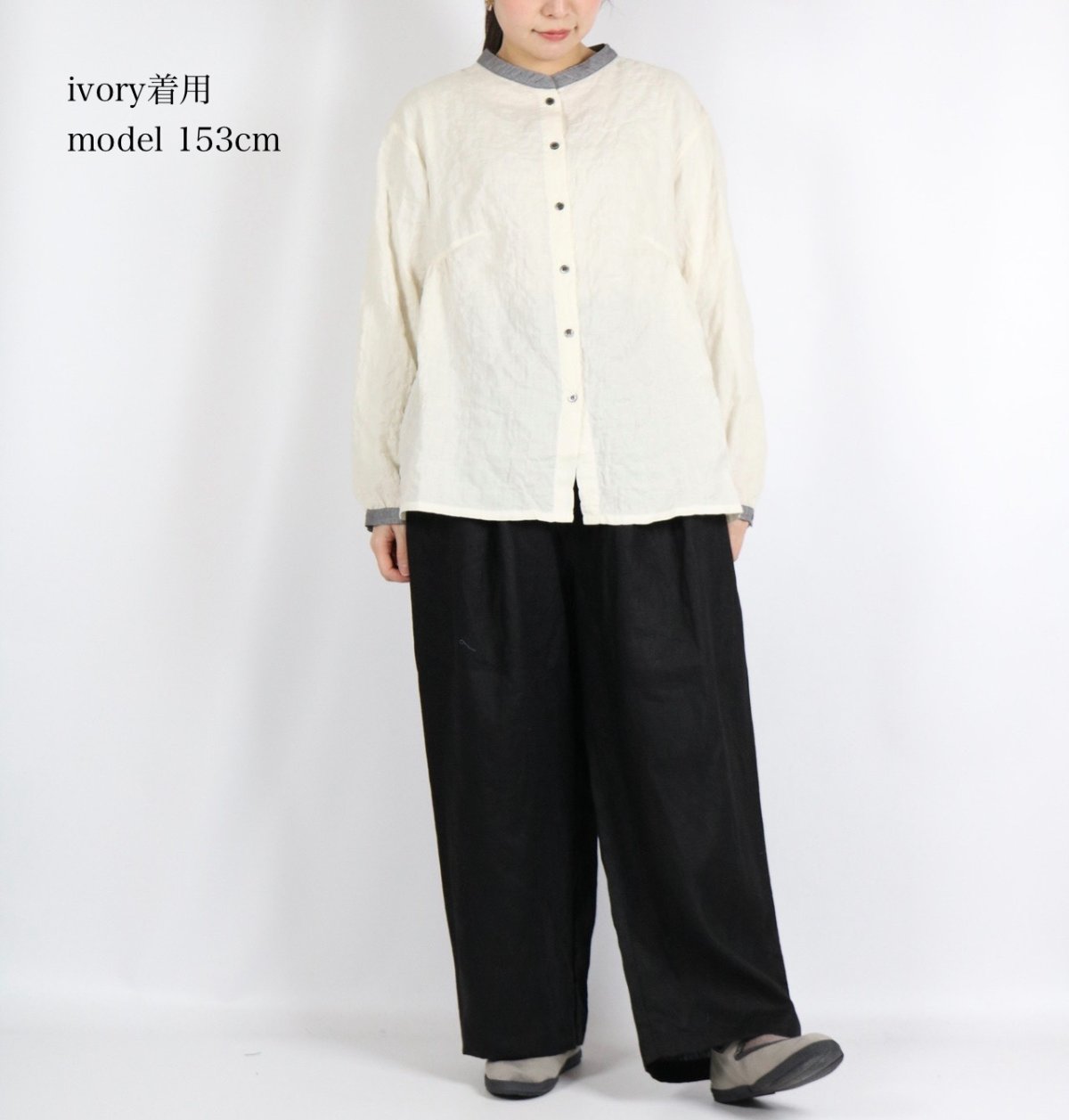 画像3: nachukara ヘリンボーンシャーリング クレリックシャツ 3色 (3)