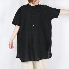 画像12:  SOIL 60s LINEN PLAIN BANDED COLLAR 3/4SL TUNIC 2色 (12)