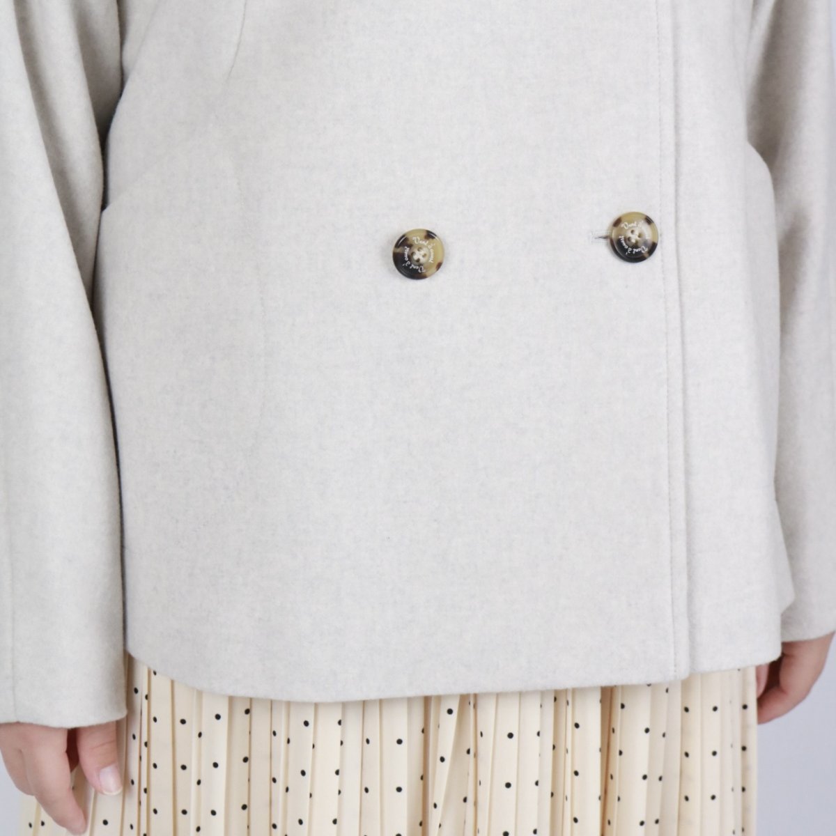 画像7: Vent d'ouest ロイヤルジーロンウールメルトンノーカラージャケット 2色 (7)