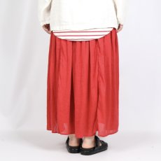 画像15: maison de soil AUTO LOOM COTTON/LINEN PLAIN(OVERDYE) GATHERED SKIRT (15)