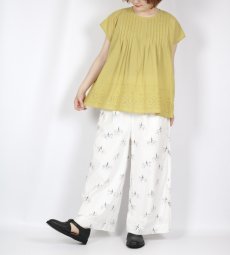 画像4: SOIL 　 80s VOILE PLAIN WITH CUT WORK LACE　CREW -NECK FRENCH /SL SHIRT WITH PINTUCK 3色 (4)