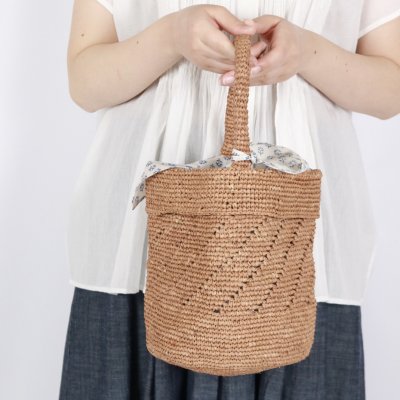 画像3: maison de soil　RAFFIA ONE HANDLE BARREL BAG　10色