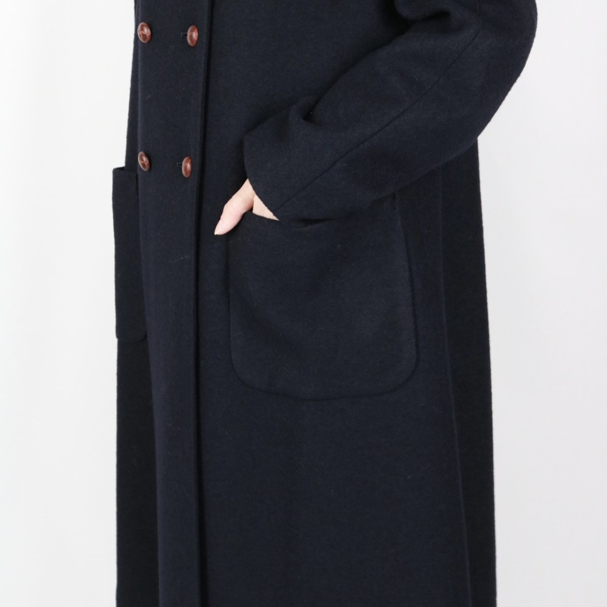 画像21: Vent d'ouest ウールソフト圧縮ノーカラーコート 4色 (21)